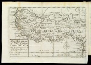 1734 map of West Africa