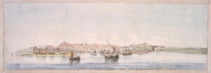 View from fortifications of San Juan in 1824