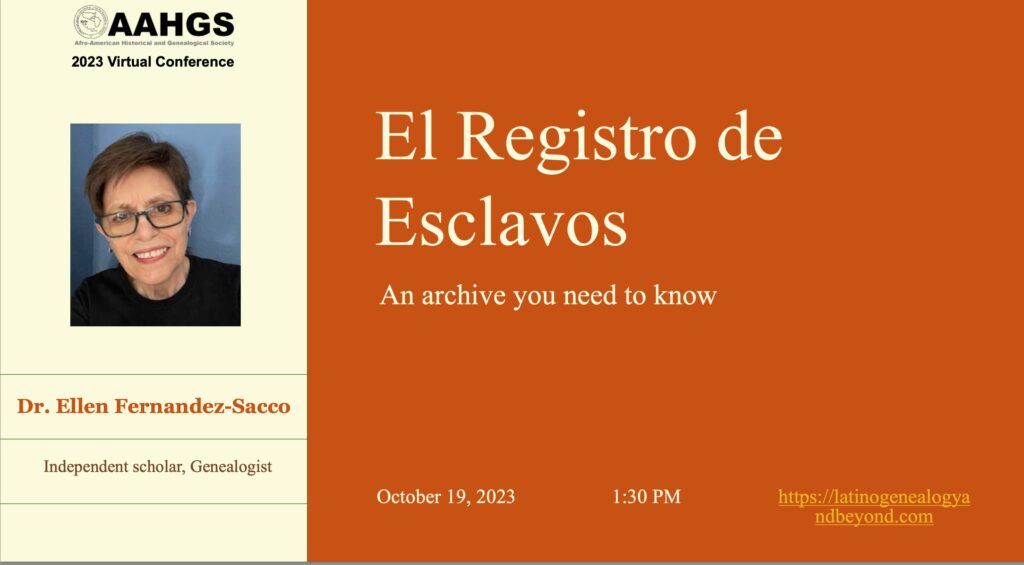 EFS El Registro de Esclavos An archive you need to know, title card for presentation