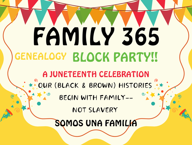 Flyer for Family 365: a Juneteenth celebration Event