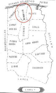 Map of Barrio Membrillo, Camuy